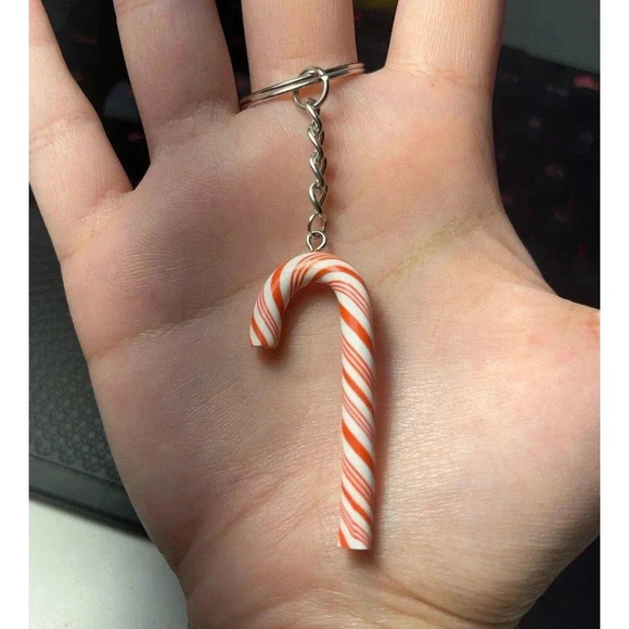 Candy Cane Christmas Keychain - Picture 2 of 3